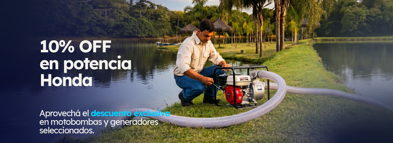 Banner de campaña: descuento en potencia Honda