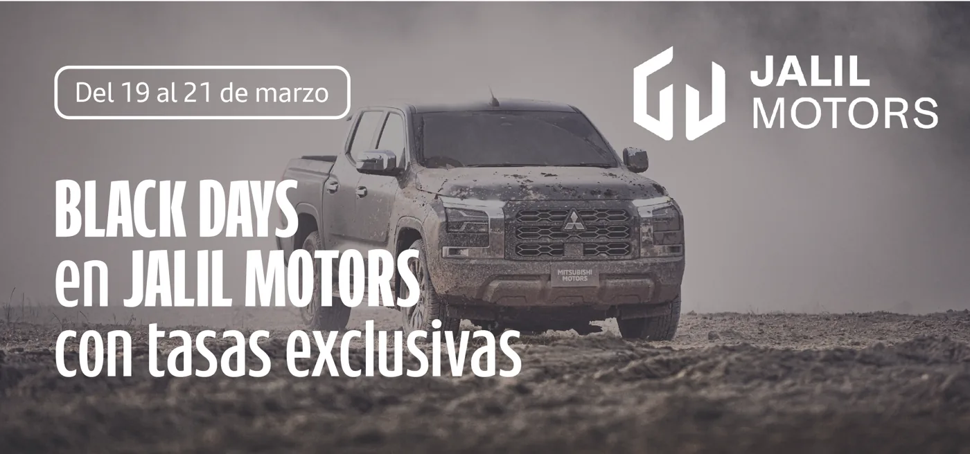Banner de la campaña Black Days en Jalil Motors, con tasas exclusivas